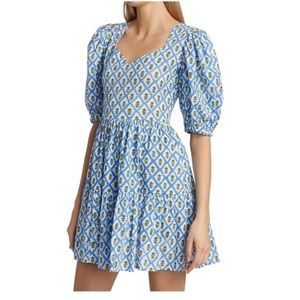 Mille Aneli Dress, Palm Trellis, size L